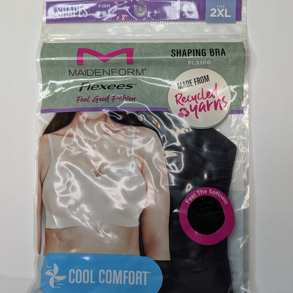 Maidenform Flexees Shaping Bra Coll Comfort BLACK Size 2XL - Picture 1 of 9